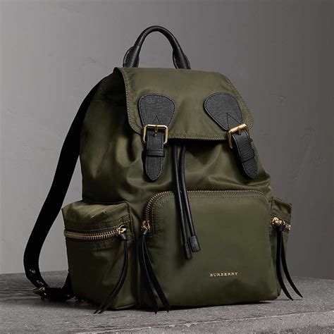 burberry the rucksack aus nylon und leder green|The rucksack backpack Burberry Green in Polyester .